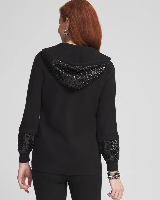 Zenergy Luxe Sequined Sweater Blazer - image 3